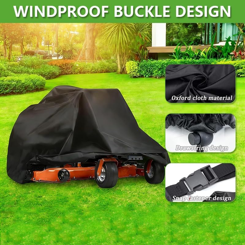 Zero Turn Mower Cover for Gravely Compact Pro 34 2008–2014, Heavy Duty Outdoors Lawn Tractor Cover, Water Dust Resistant Tear proof for Lawn Tractor Cover, All Season Using