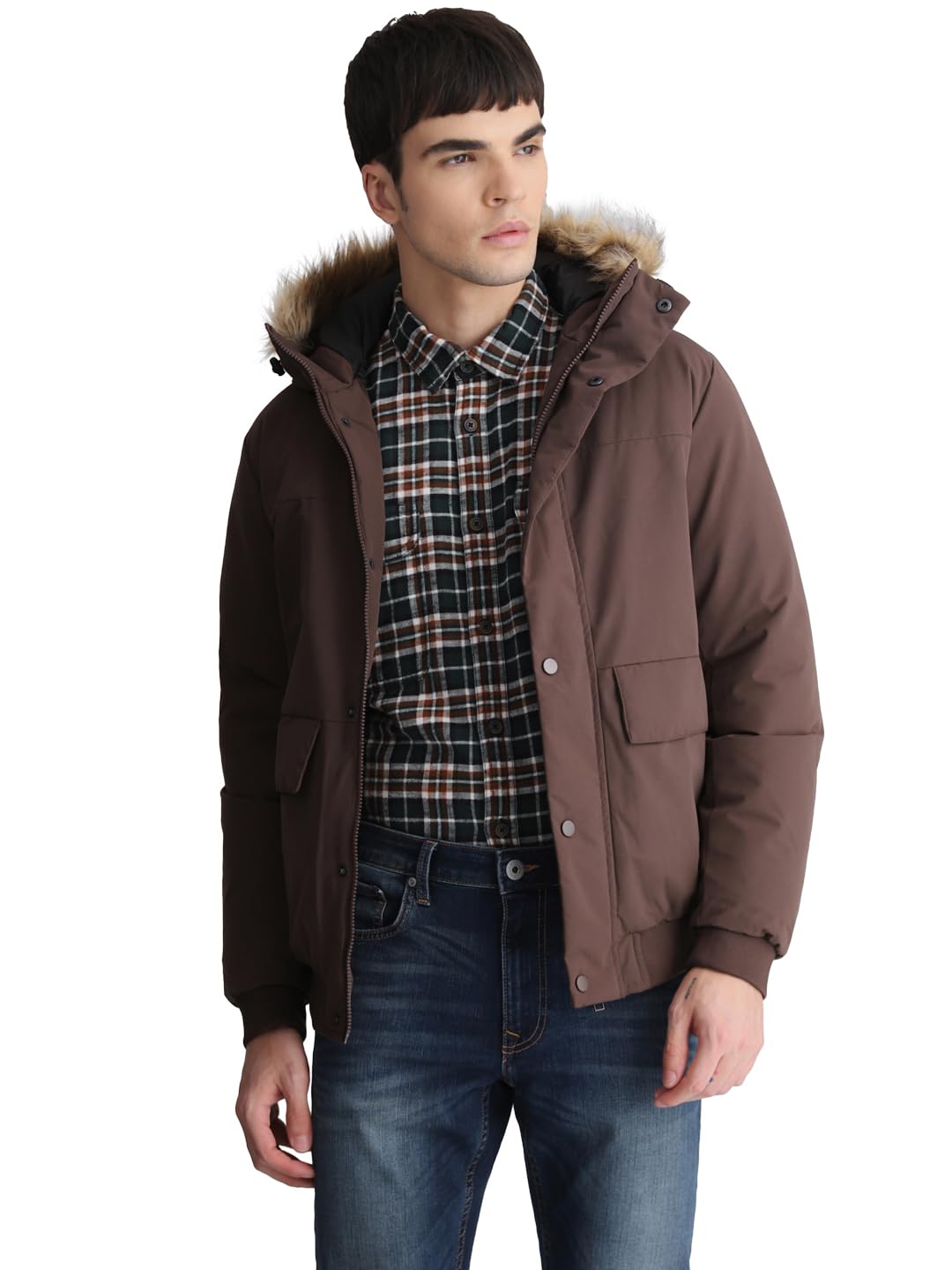 jack & jones Men's Polyester Standard Length A-Line Coat-picture-32