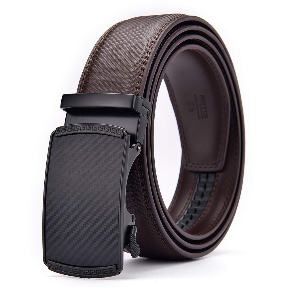 Berreri Mens Casual Leather Belts BB-32 Dress Belt Black Brown Tan (Brown, (32-34)Waist Size In Inch)