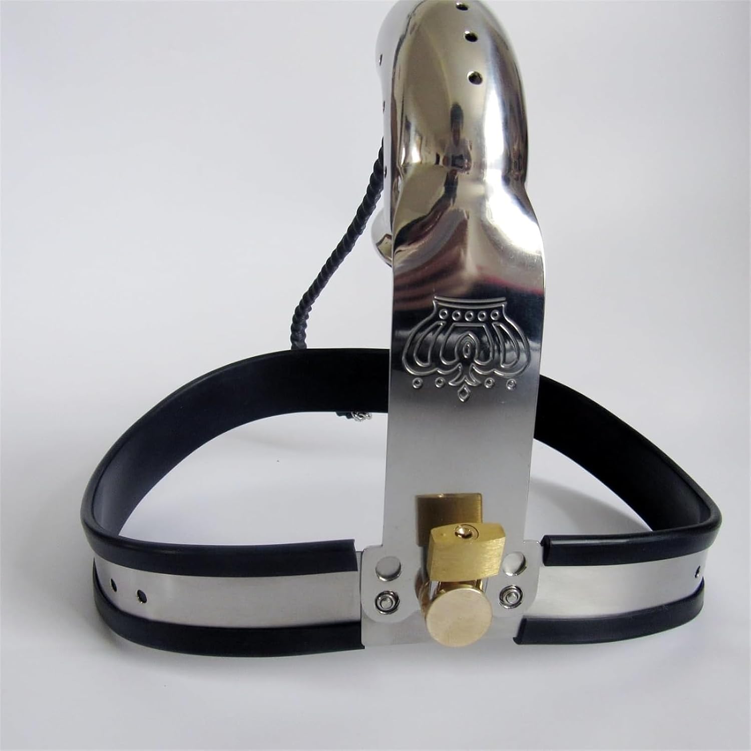 Stainless Steel Penis Cage Chastity Belt for Men, T-Type Chastity Belt with Removable Anal Plug, BDSM Slave Chastity Cage, Cock Cage, Slave Fetish Bondage Abstinence Sex Toy