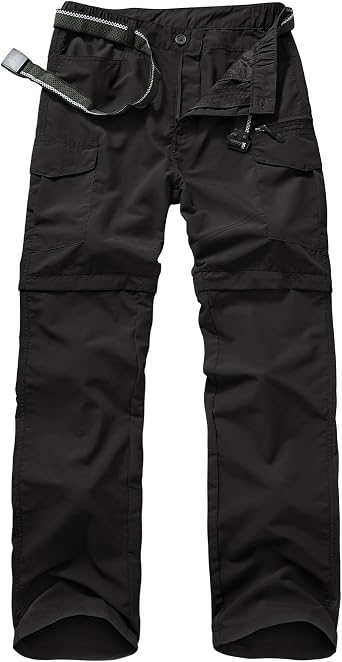 mixtiq Mens Hiking Convertible Pants Water-Resistant Quick Dry Pants
