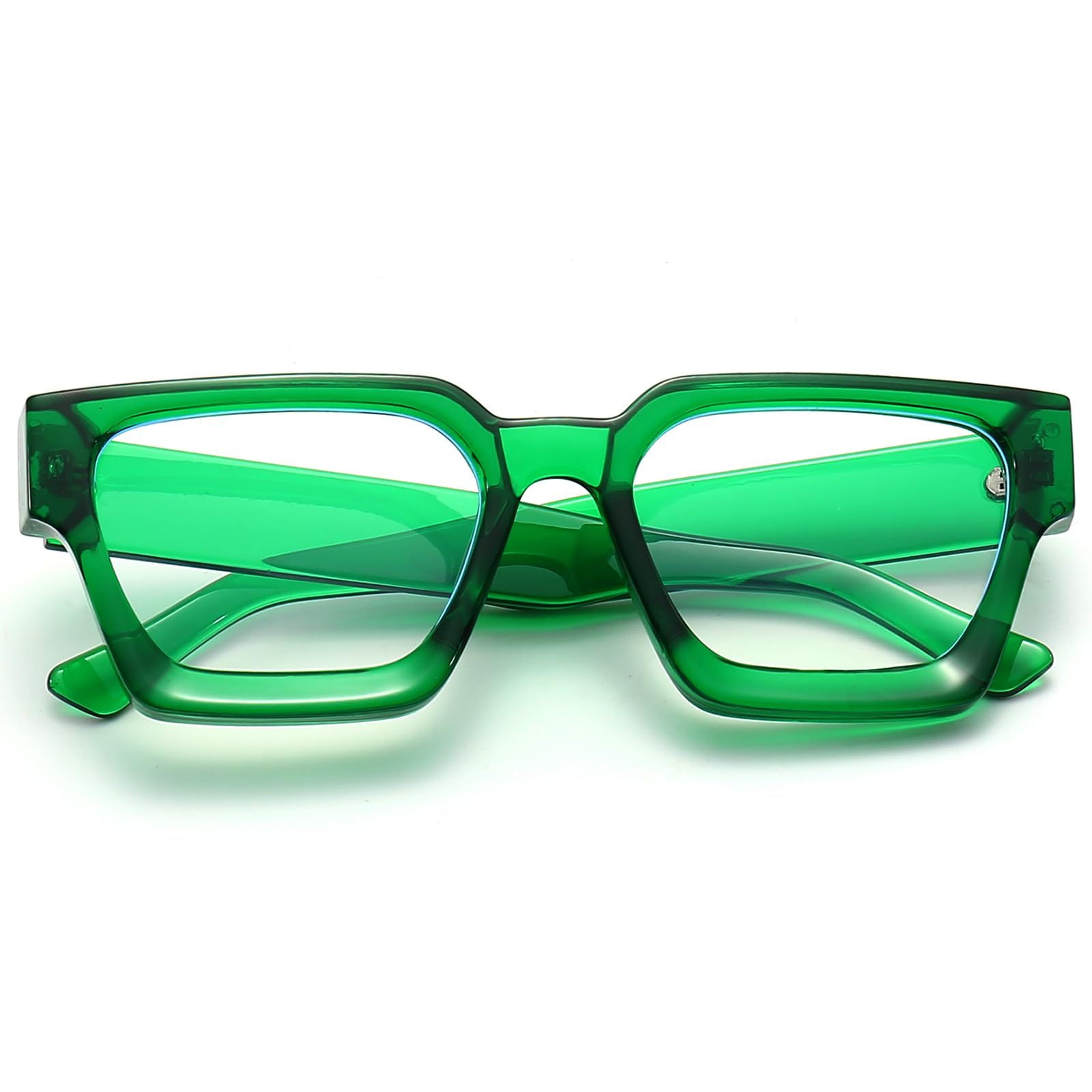 AIEYEZO Square Thick Frame Glasses for Women Men Fashion Blue Light Glasses Trendy Chic Computer Eyeglasses-image-35
