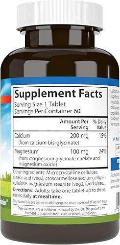 Miniatura 2 de Carlson - Cal-Mag quelado, relación de calcio a magnesio 21, soporte óseo, función muscular y producción de energía, 60 tabletas