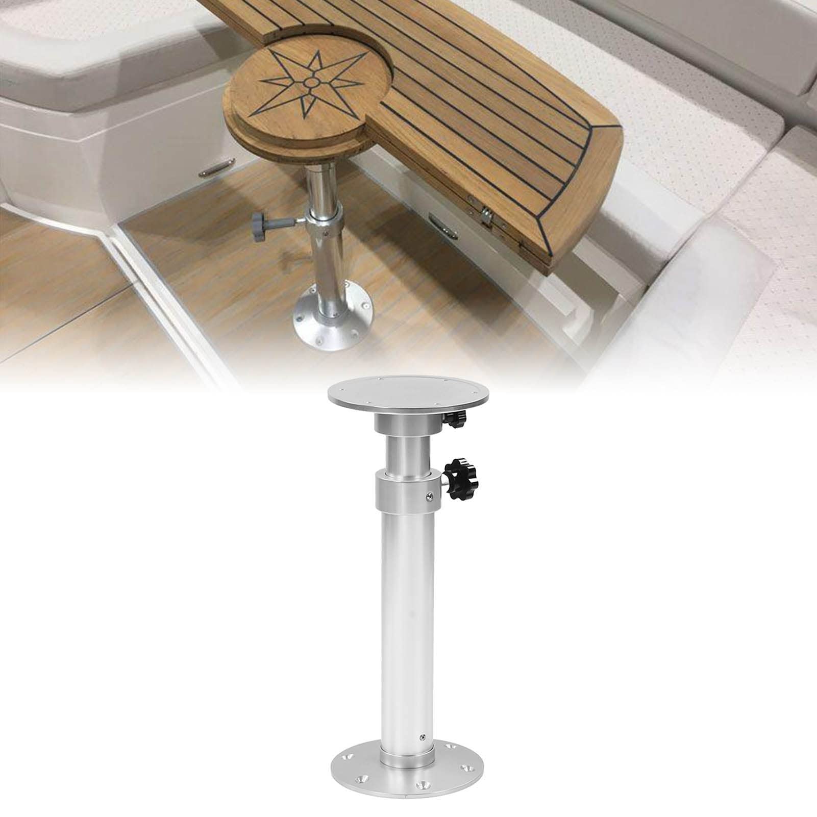 Socle de Table, Socle de Table réglable pour Bateau Marin, Pied de Table 445 à 690 mm réglable en Alliage d'aluminium avec Rotation à 360° pour Camping-Car, Yacht, Maison