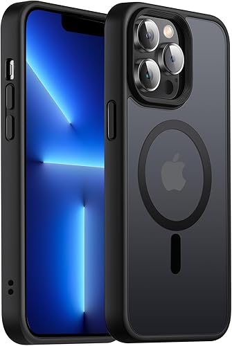 Funda magnética fuerte para iPhone 13 Pro protección de grado militar de 10 pies compatible con MagSafe a prueba de golpes, funda delgada de 6.1