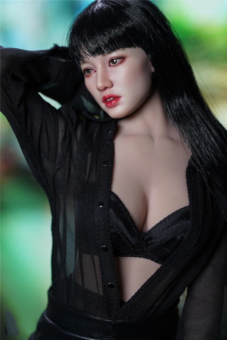 1/6 アジア人女性ヘッドC（Black Long Staight Hair） 1/6