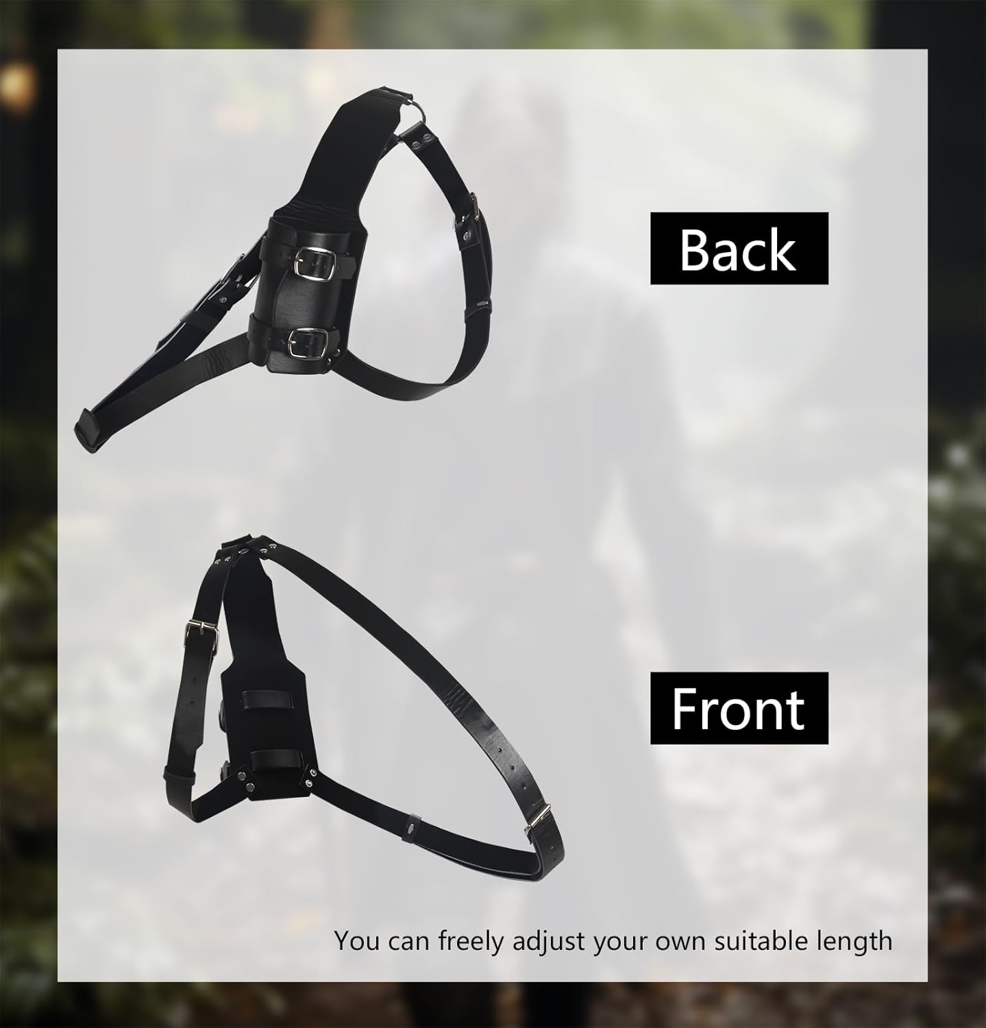 HOMELEX Medieval Leather Back Sword Shoulder Frog - Adjustable Sheath Holster Renaissance Warrior Costume Accessory - Image 6