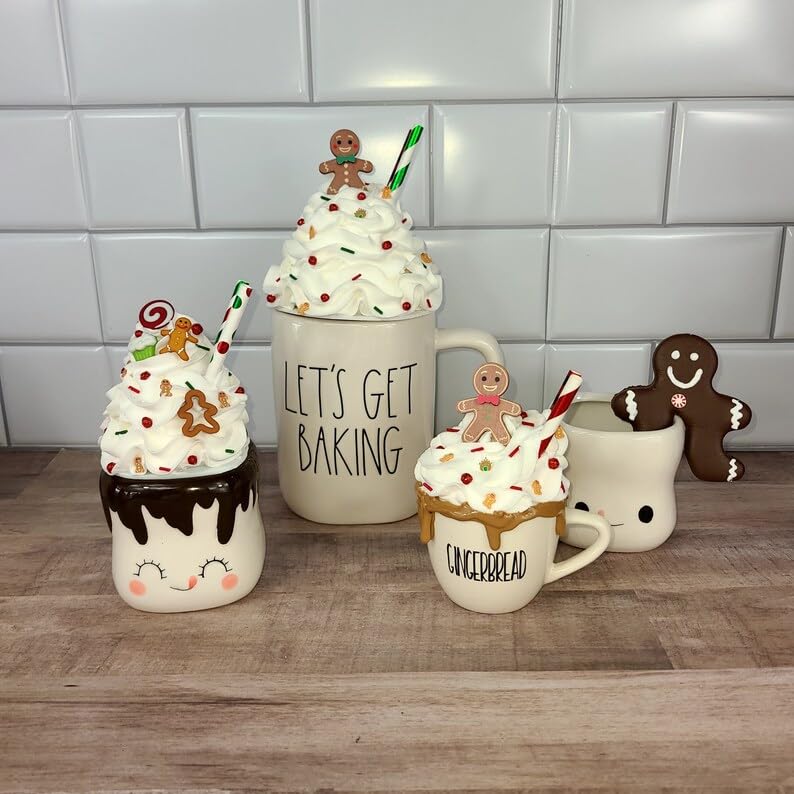 Mini Taza Decorativa de Jengibre para Navidad miniatura 5