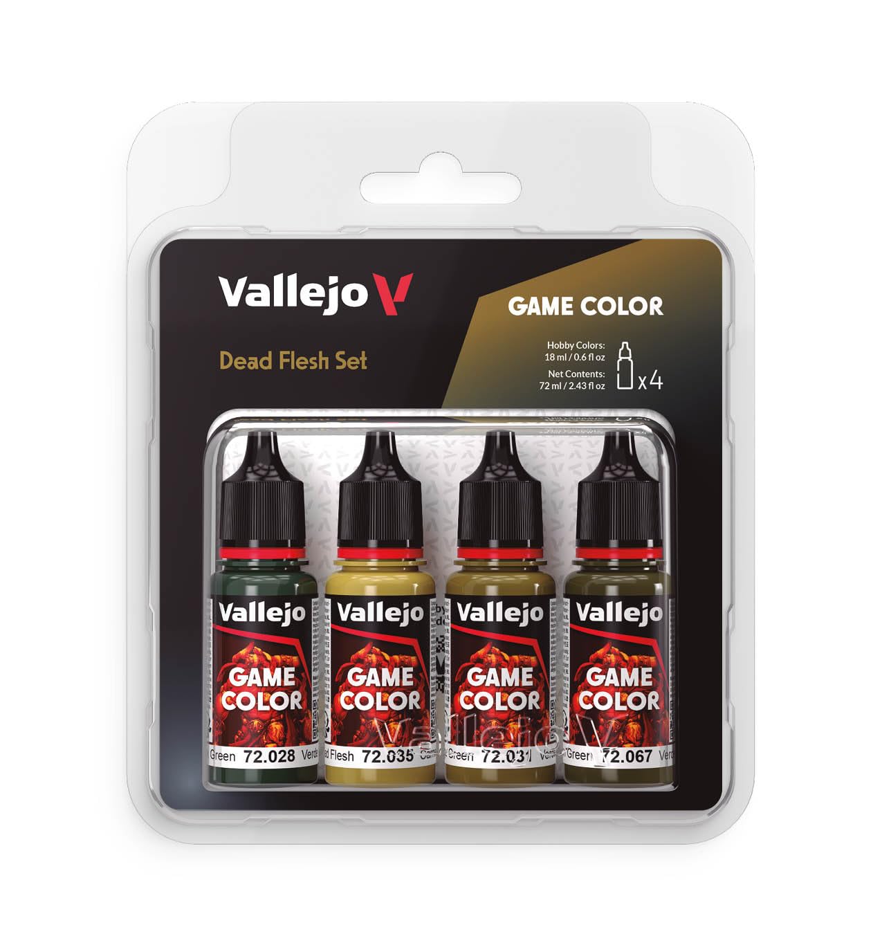 Vallejo 72392 Paint Set, Totes Fleisch, 4x 18 ml - New