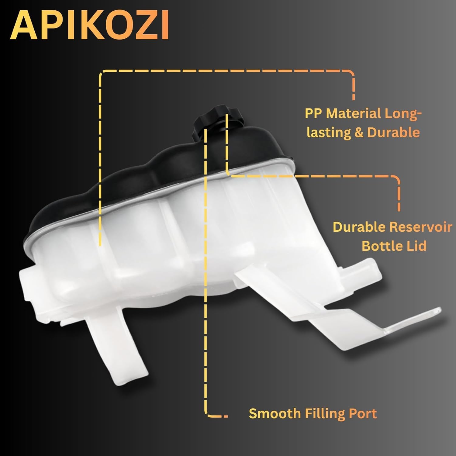 22870828 Engine Coolant Reservoir Tank with Cap Fit for Silverado 1500 Sierra 1500 Suburban Tahoe Yukon Escalade 2007 2008 2009 2010 1011 2012 2013 Coolant Overflow Tank Replace 603-054