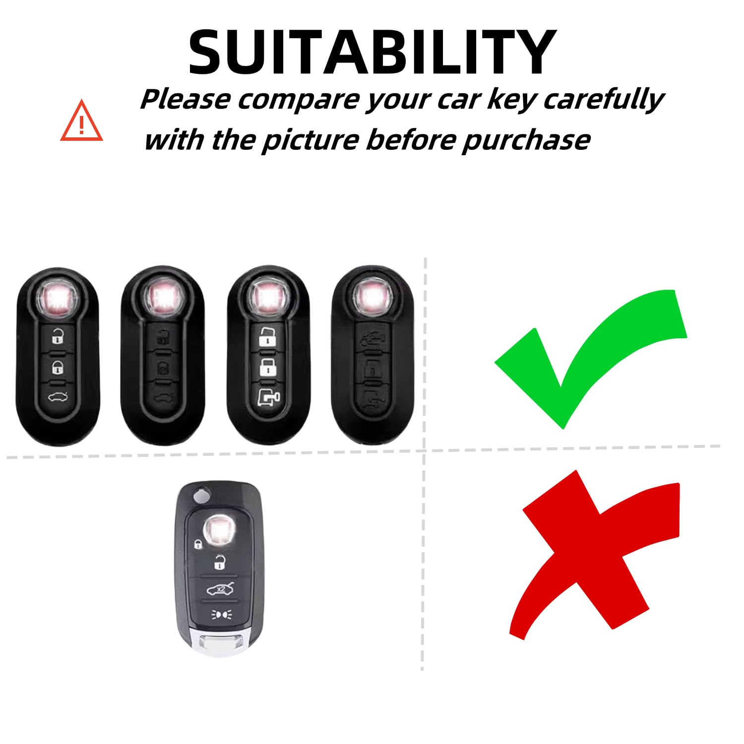 RUXYAXFOL TPU Cover Chiave Auto per Fiat 500 Punto Bravo Brava Panda Doblo Ducato Idea Line Ulysse Tipo Lancia Ypslon Delta Musa Custodie Chiave Auto, 2 pezzi, bianco argento