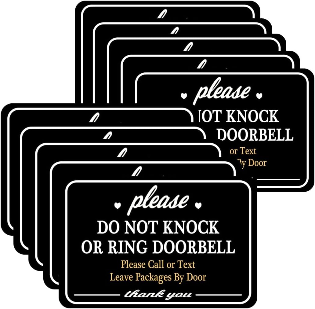 Please Do Not Ring Doorbell Or Knock Sign Stickers Labels 4 6 Inches