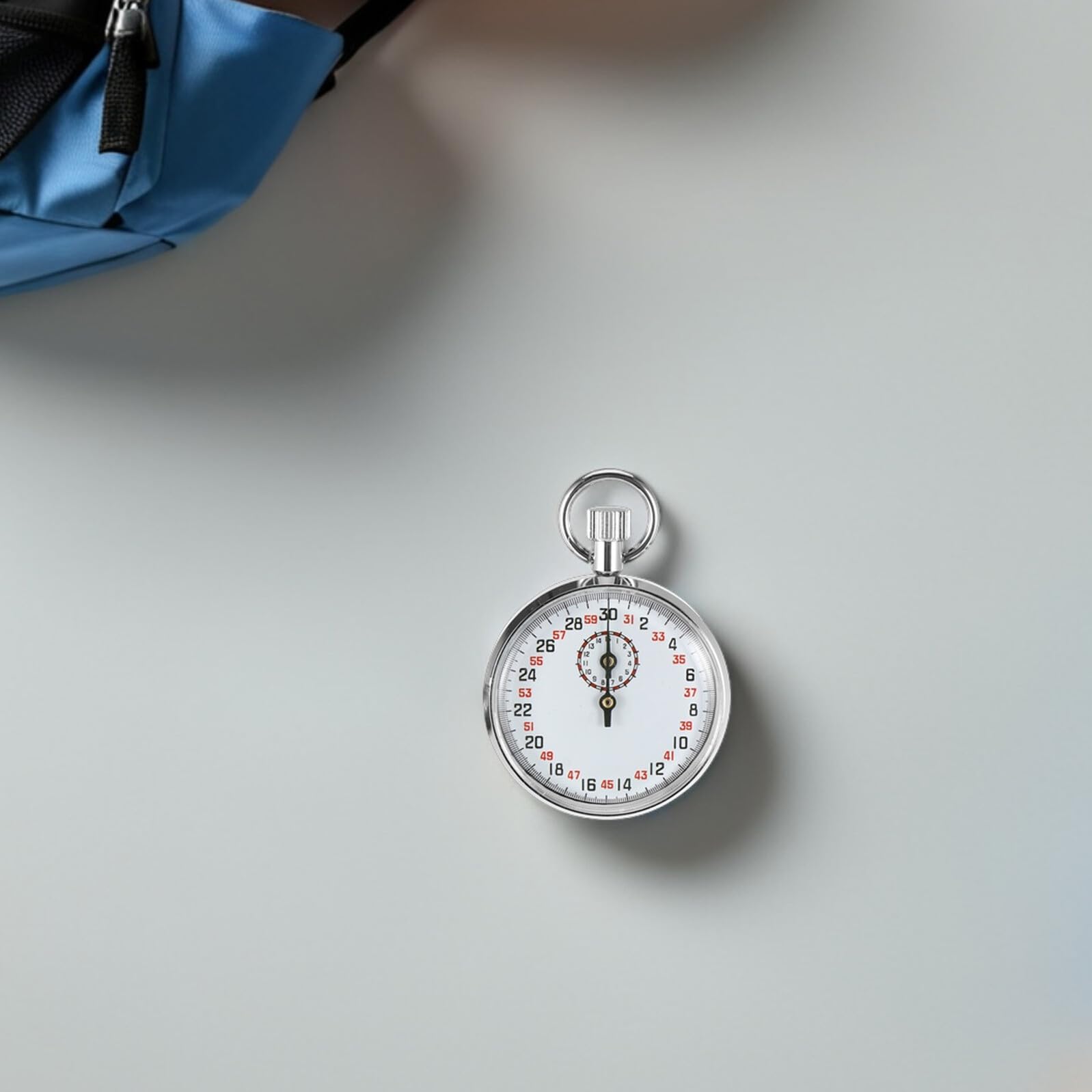 GARVALON Mechanische Stoppuhr 60 Sekunden Metall Timer für Physikalische Experimente Analoge Handstoppuhr für Sportcoaches und Labor