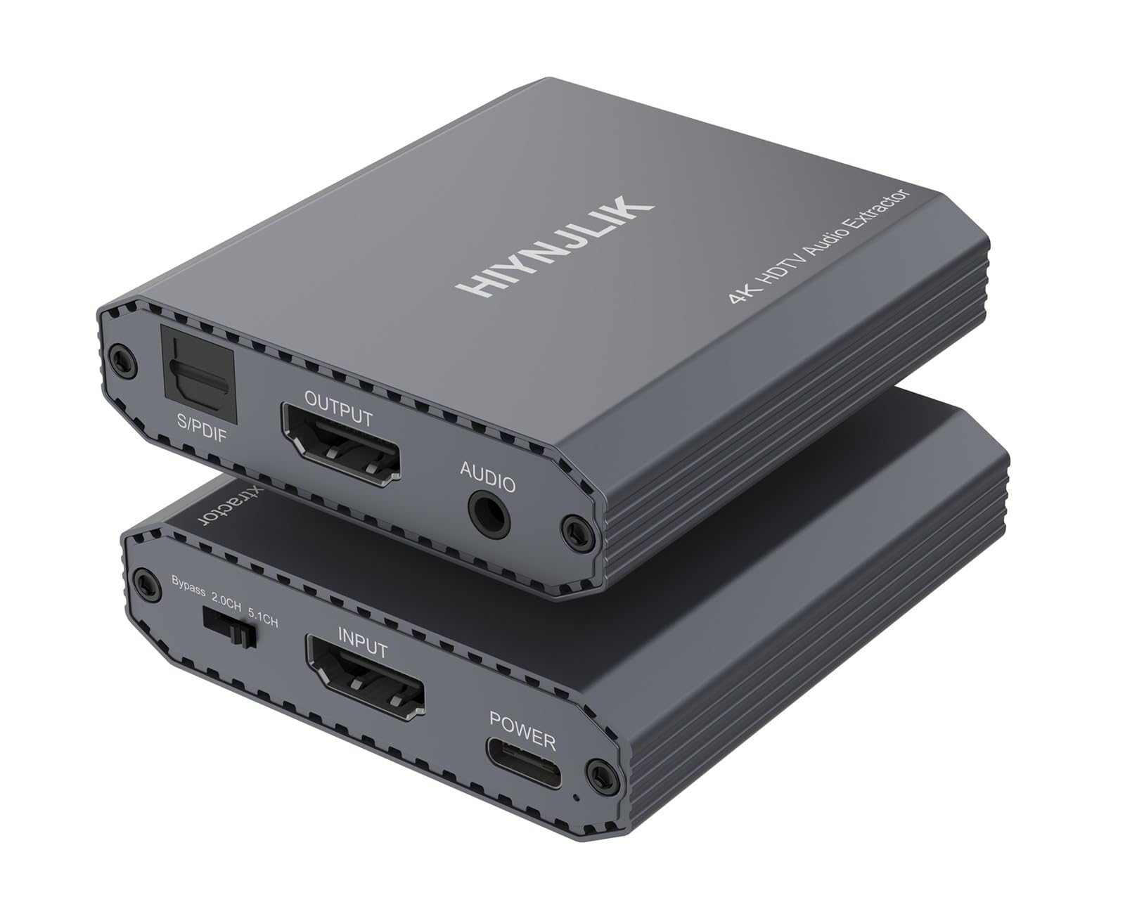 Extractor de audio HDMI 4K60 HDMI a óptico de 3,5 mm AUX adaptador de audio divisor convertidor compatible con HDCP Digital DTS 5.1 PCM