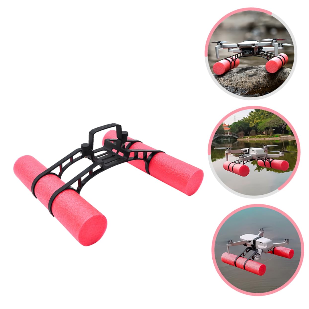 Supporto Galleggiante per Carrello di Atterraggio Drone Mini 2, Estensione Stabile per Atterraggi su Acqua, Kit Ammortizzante Facile da Montare per Piloti di Droni