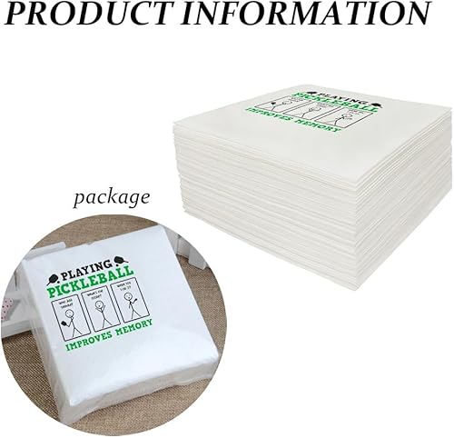 Miniatura 9 de VOWFOO Divertidas servilletas de cóctel con cita de pickleball, 50 unidades, servilletas desechables de papel de pickleball para jugadores de