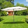 Parasol Rectangulaire Outsunny 4,6x2,7m - Toile 180g/m², Manivelle, Vert