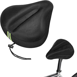 Funda de Sillín de Bicicleta, Sillín Cubre Bicicleta Gel Sillín Cojín Suave para Asiento de Bicicleta de Interior Funda Sillin Bicicleta Gel para Bicicletas de Interior y Bicicletas de Montaña