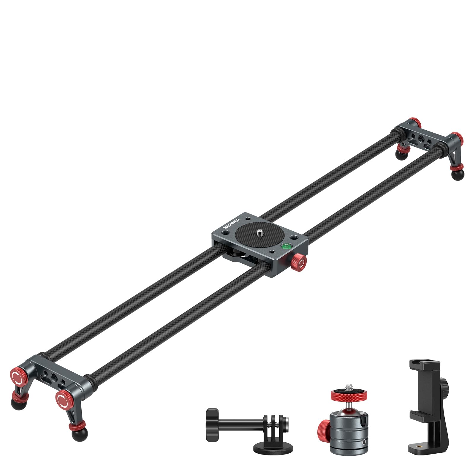 Amazon.com : NEEWER 24in/60cm Carbon Fiber Camera Slider with 360