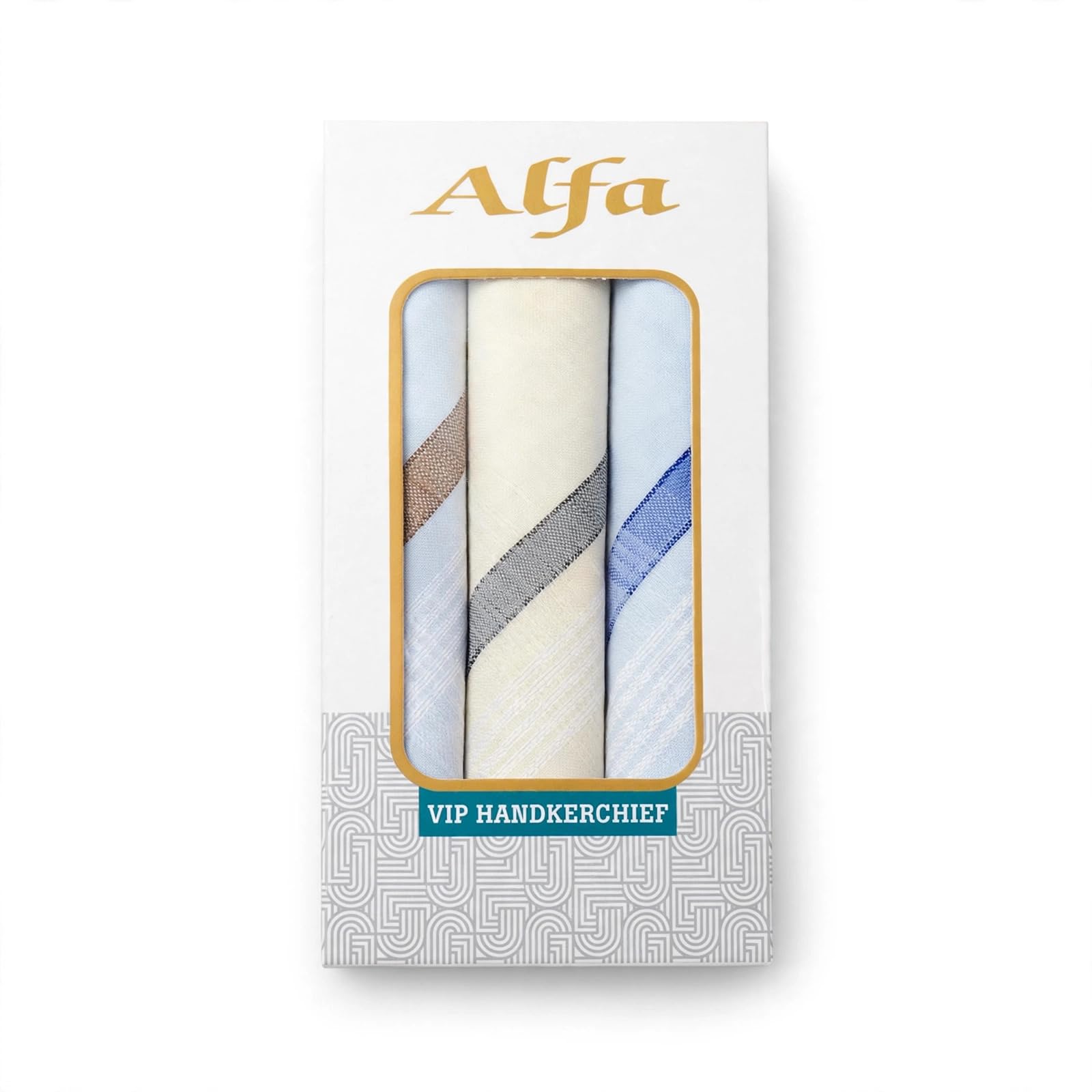 Alfa VIP Handkerchief for Men Pack of 3, 42x42 cm-image-22