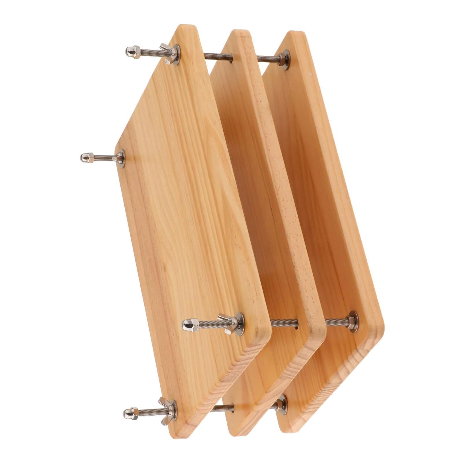 Presse à reliure à 3 panneaux avec planches en bois épais et attaches en acier, parfaite pour le travail créatif et l'utilisation à la maison