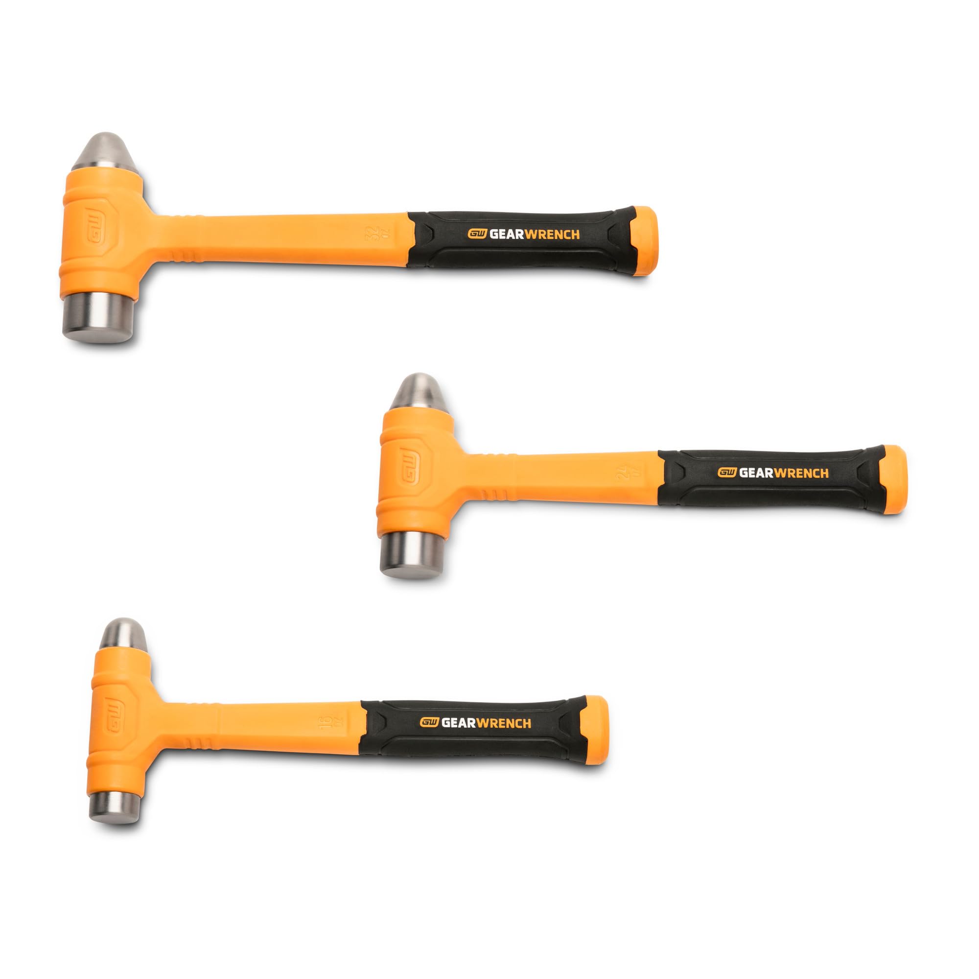 GEARWRENCH 3 Pc Ball Pien / Black / Black / 1 Ball-Peen Hammers