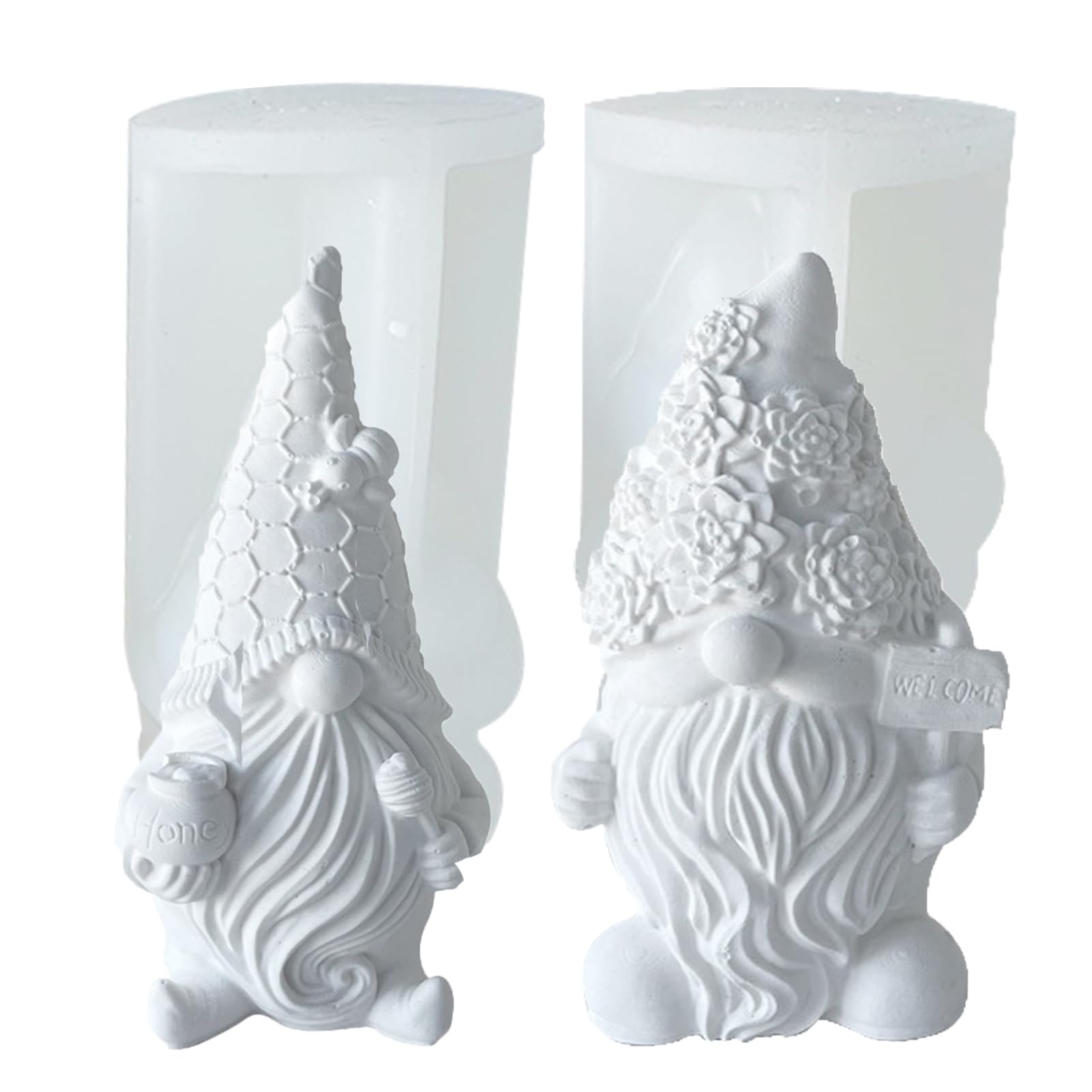 3D Silicone Mould Christmas Silicone Mould Gnome Silicone Moulds Epoxy Resin DIY Fondant Moulds Chocolate Mould Casting Moulds Gifts for Family and Friends (A+B)