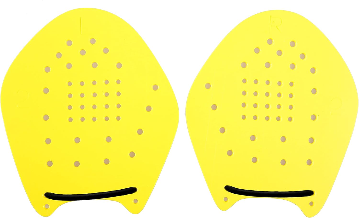Strokemakers by Speedshop Int'l Swimming Hand Paddles for Swim Training - The Original Stroke Technique Paddle (Size 2, Yellow w/Black Tubes)