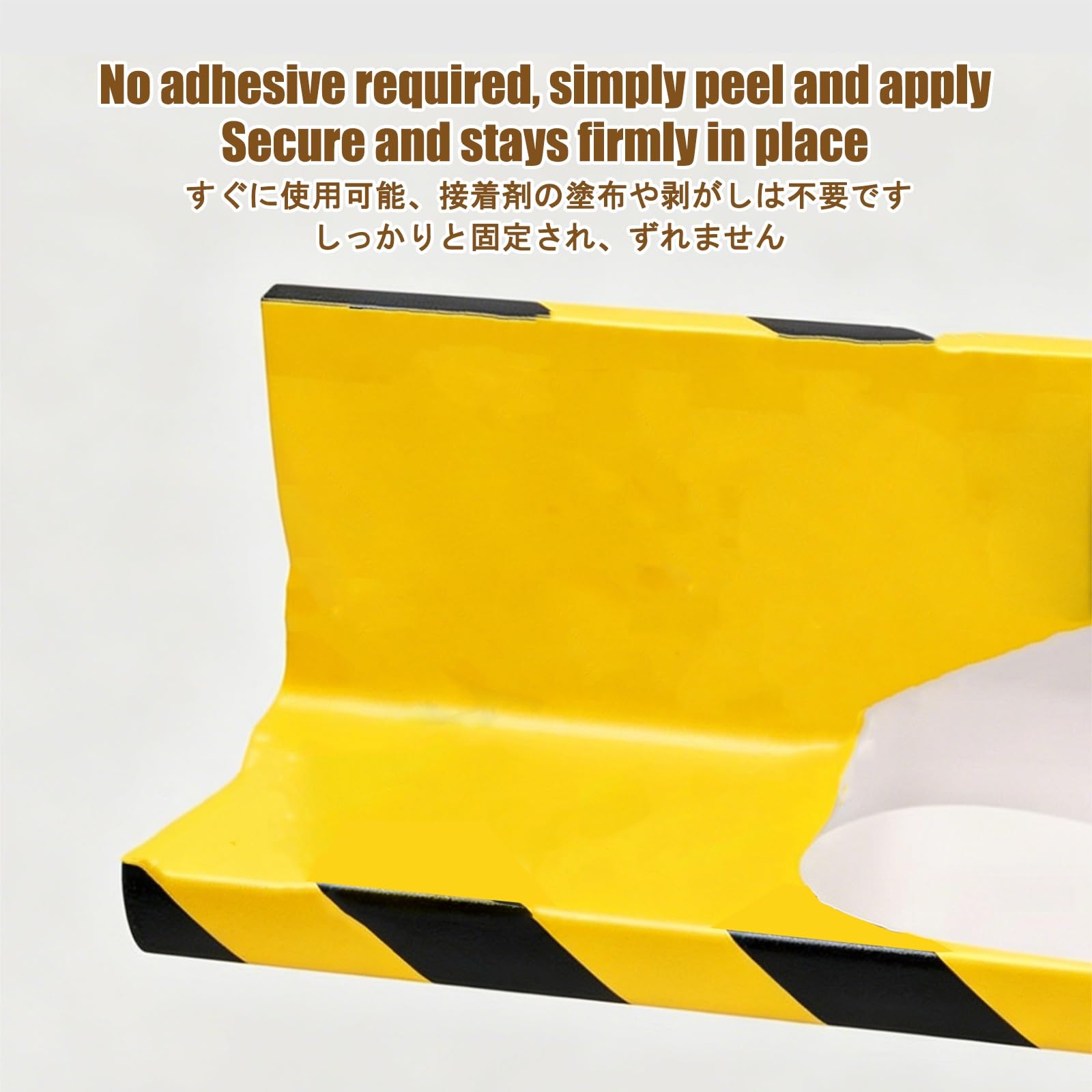 Paraspigoli Tavolo, Giallo Nero Paraspigoli, Facile da Installare e Rimuovere, Adatto per Pareti di Garage, Scaffalature di Magazzini, Attrezzature e Mobili.(W-shaped Style)