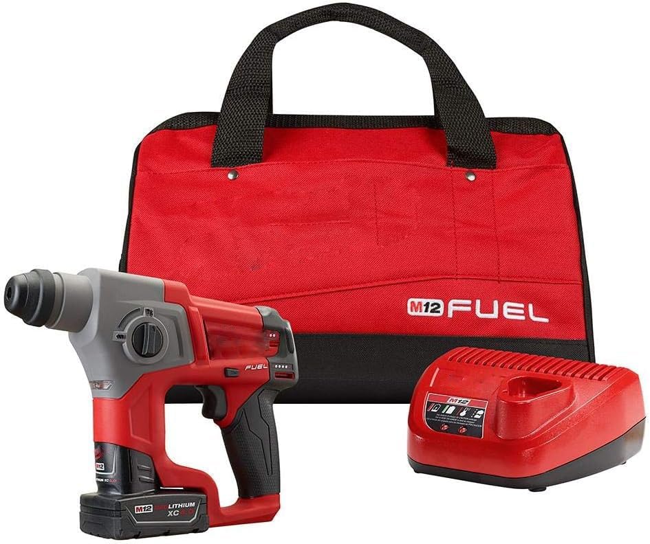 Fits for Milwaukee M12 FUEL 2416-21XC 12-Volt Cordless Lithium-Ion 4.0Ah 5/8 in. Brushless SDS-Plusary Hammer Kit