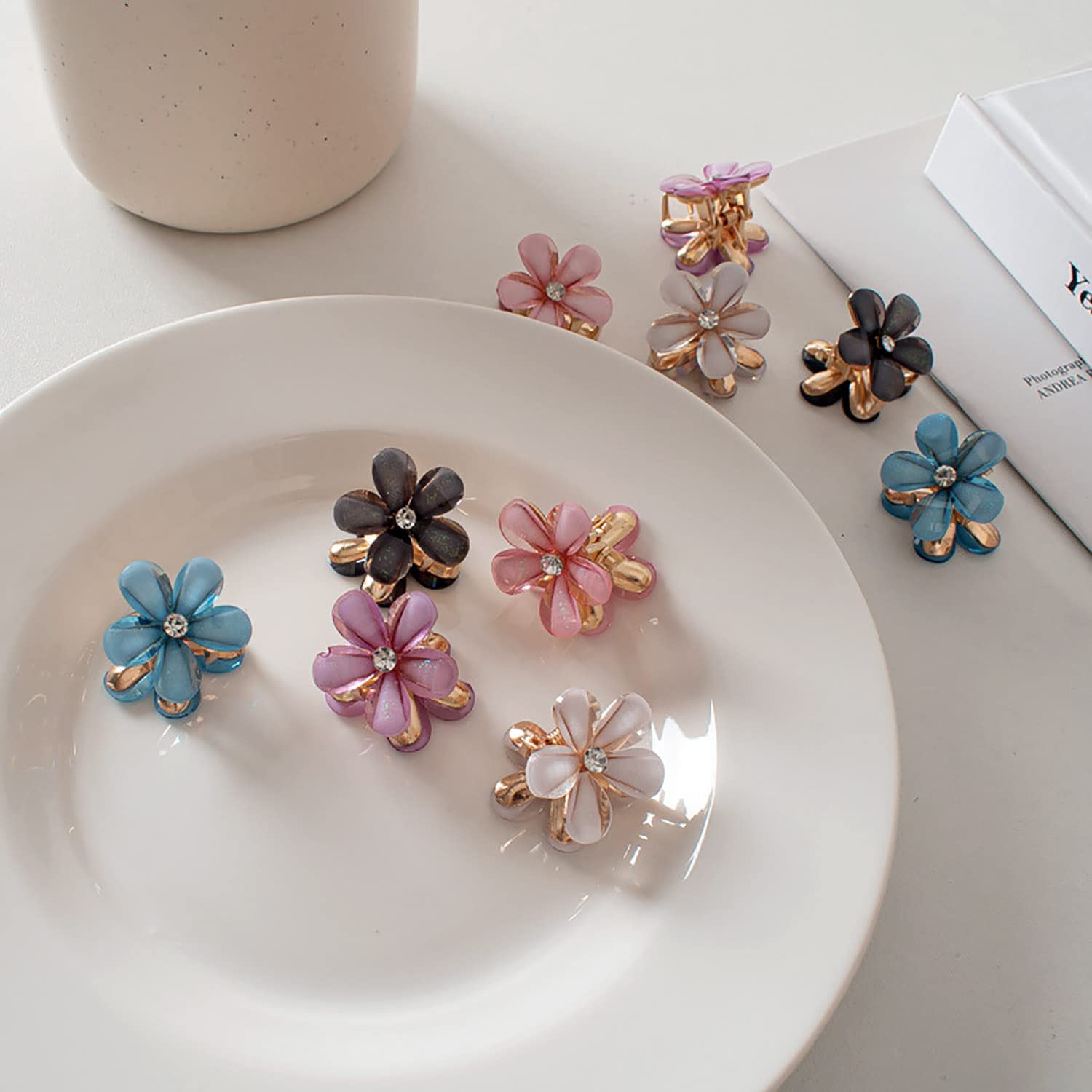 Flower Hair Clips for Girls, Fashion Hair Clips, Cheap Hair Clips 5 Packs Crystal Flower Hair Clips Spring Floral Pearl Hair Clip Mini Flower Crystal Claw Clip Small Flower Crystal Barrettes for Womens and Girls Hair Accessories (B0D92GBR3L) Amazon Price History, Amazon Price Tracker