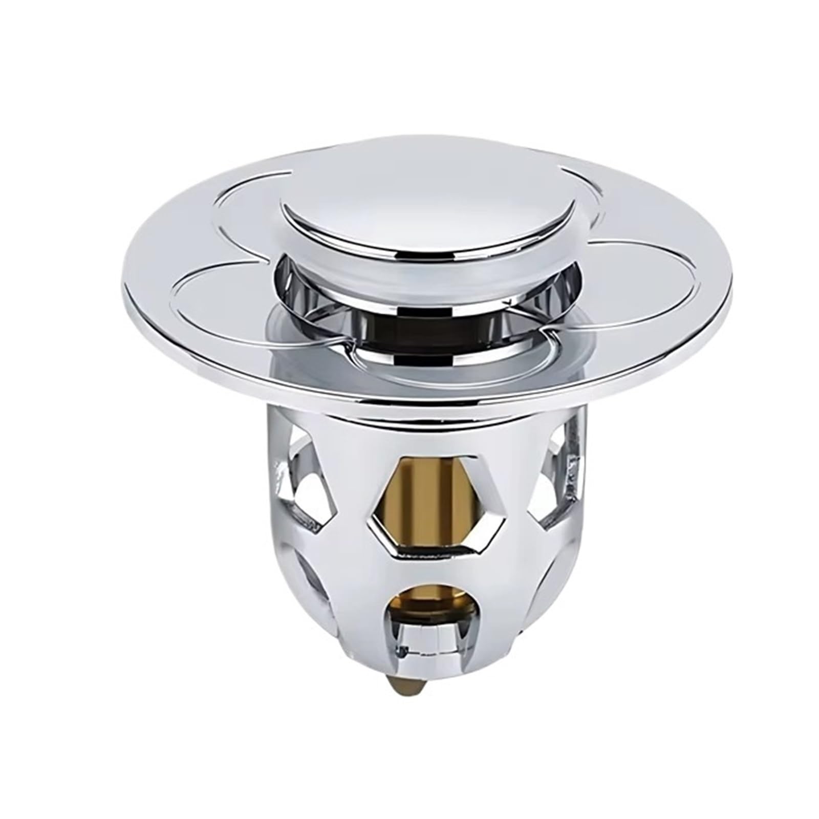 Sink Plug Bathroom Pop Up Stopper Universal Drain Washbasin Filter Bathtub Basin Cover Strainer For Bathtub(Silver)