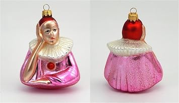 Pink Harlequin - Polish Glass Christmas Tree Ornament