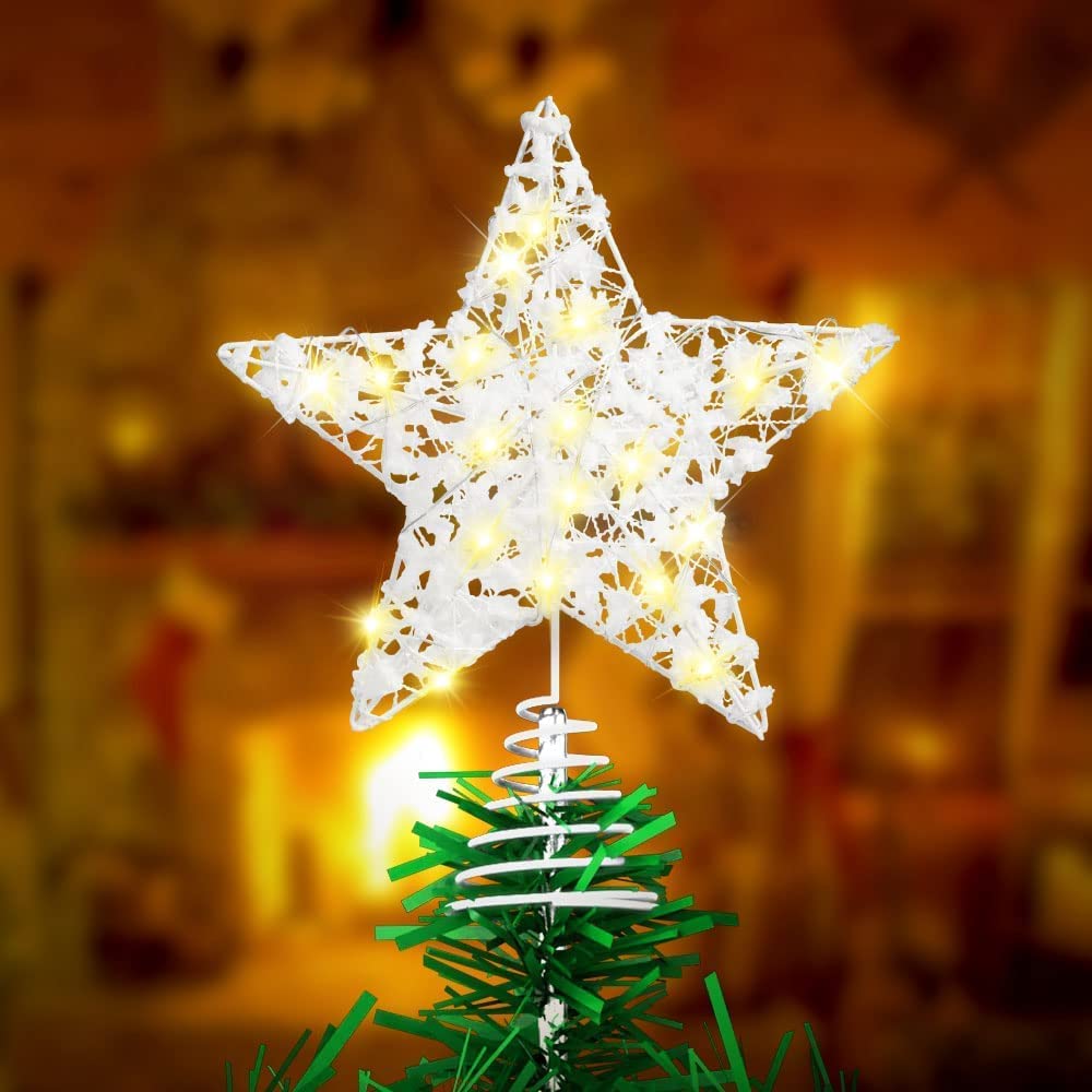 Etoile Sapin de Noel Lumineuse, Cimier de Sapin de Noël