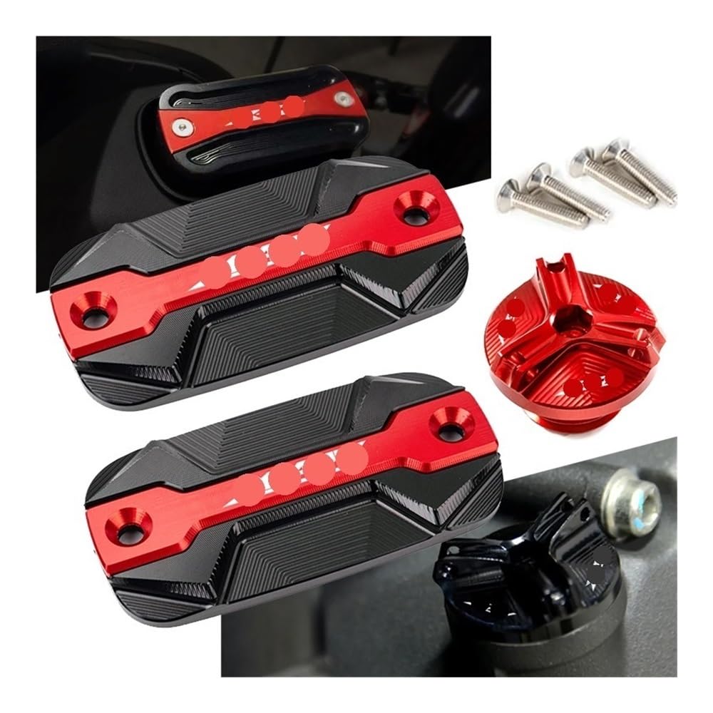 Set Tappi Serbatoio Moto In Alluminio Per X-ADV 750 (2017-2025) – 3 Pezzi: Freno, Frizione E Olio, Colori Disponibili Verde, Nero, Rosso, Grigio