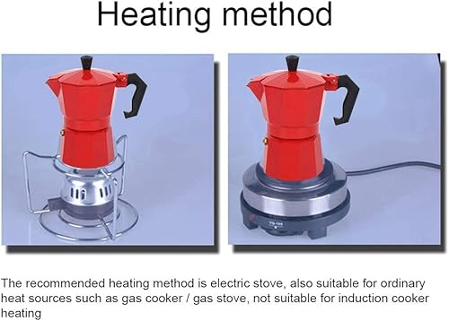 Miniatura 6 de Máquina de café expreso para estufa, cafetera clásica para estufa, capacidad de 6 tazas, cafetera de aluminio para oficina, uso doméstico, máquina