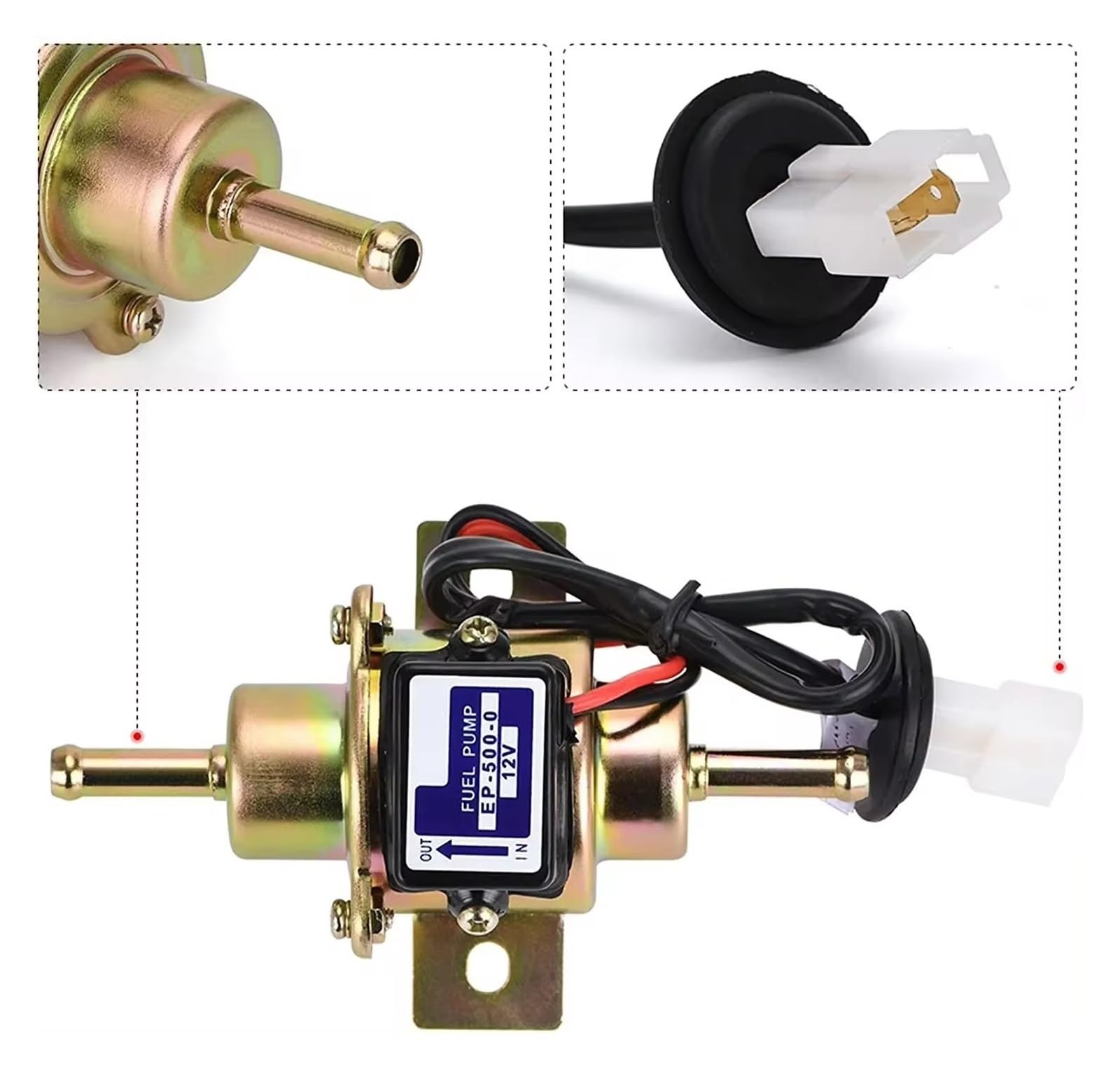 Moto Pompa Benzina Pompa Carburante Universale Per Auto Elettrica Diesel Benzina Benzina 12V EP500-0 035000-0460 12585-52030 1258552031 EP500 FP-1010-G Rubinetto Benzina