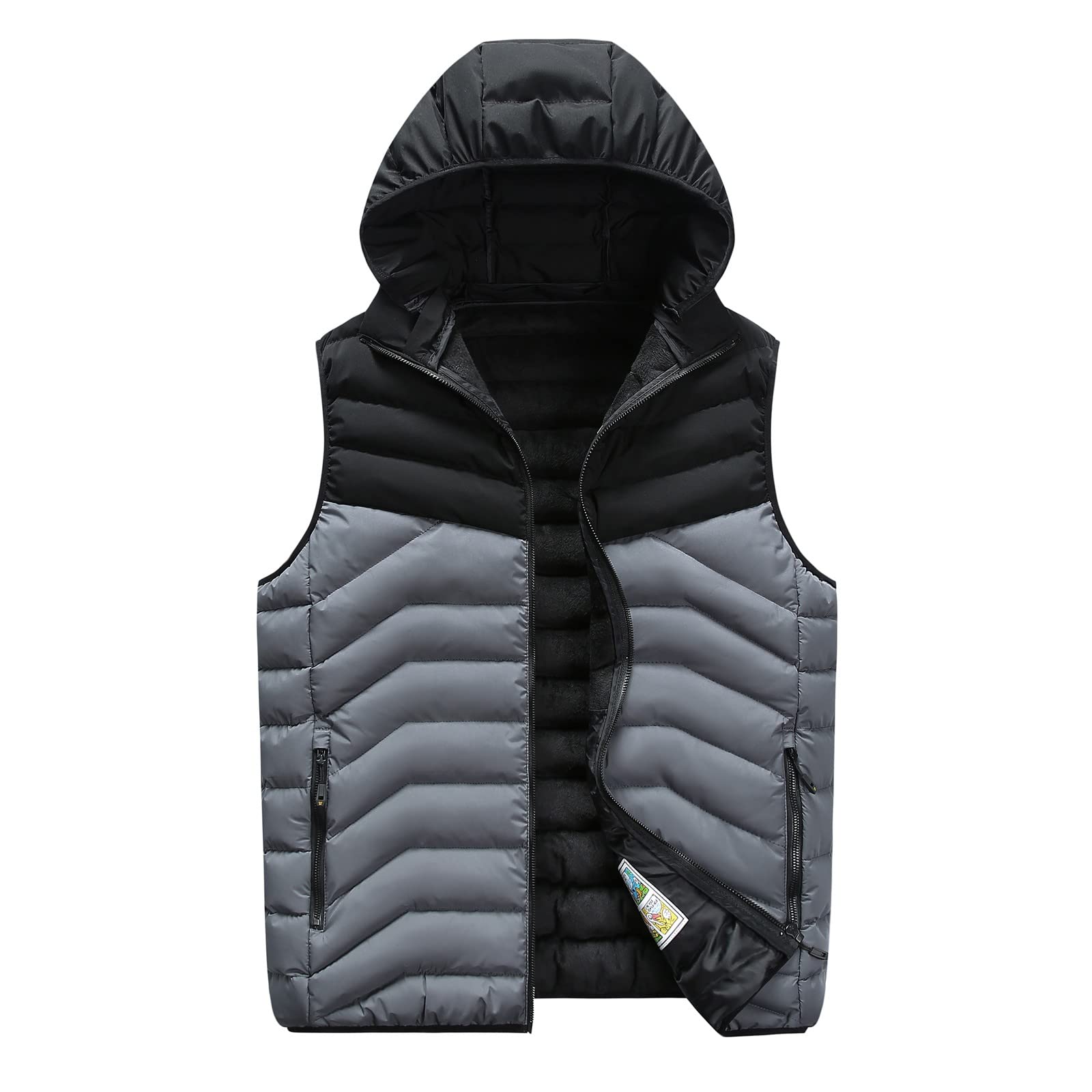 Gilet Sans Manches Matelassé Homme - Chaud Et Léger Pour L'hiver - Taille Grande Disponible