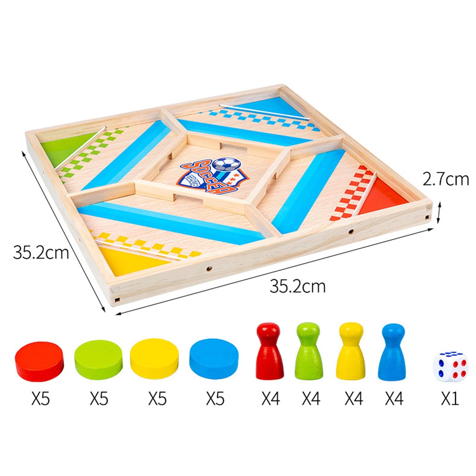 Jeu d'échecs rebondissants et Volants 2 en 1, Planche en Bois échecs