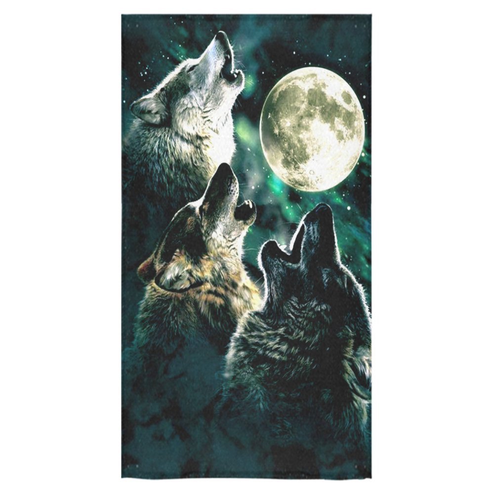 Bath Towel 30x56 Wolf Bathroom Shower Towel