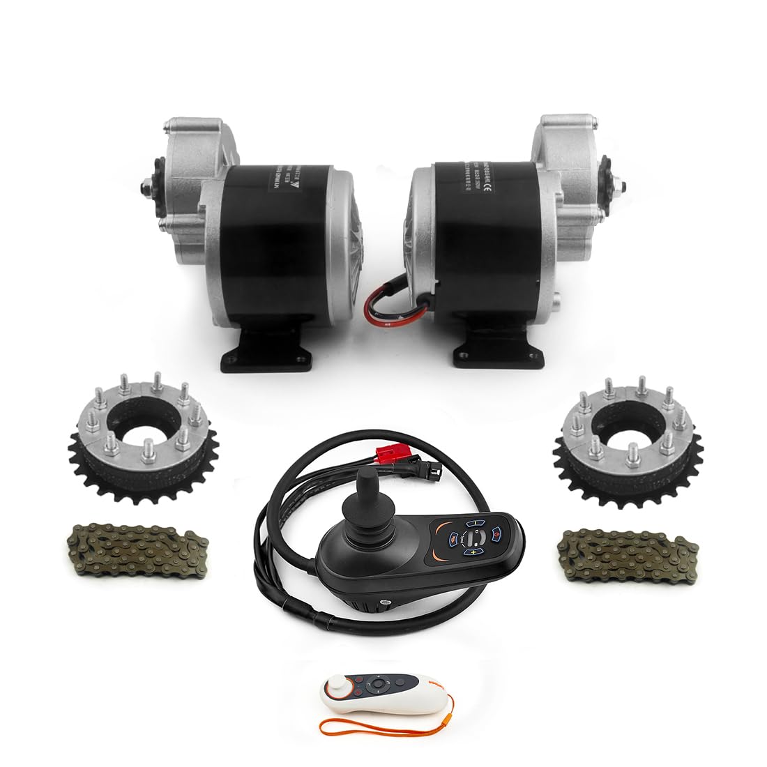 L-faster Sterownik powolnego joysticka 24 V 350 W, zębatka 25T, podwójny napęd, do zestawu do konwersji wózka inwalidzkiego z pilotem (maks. 17 km/h)
