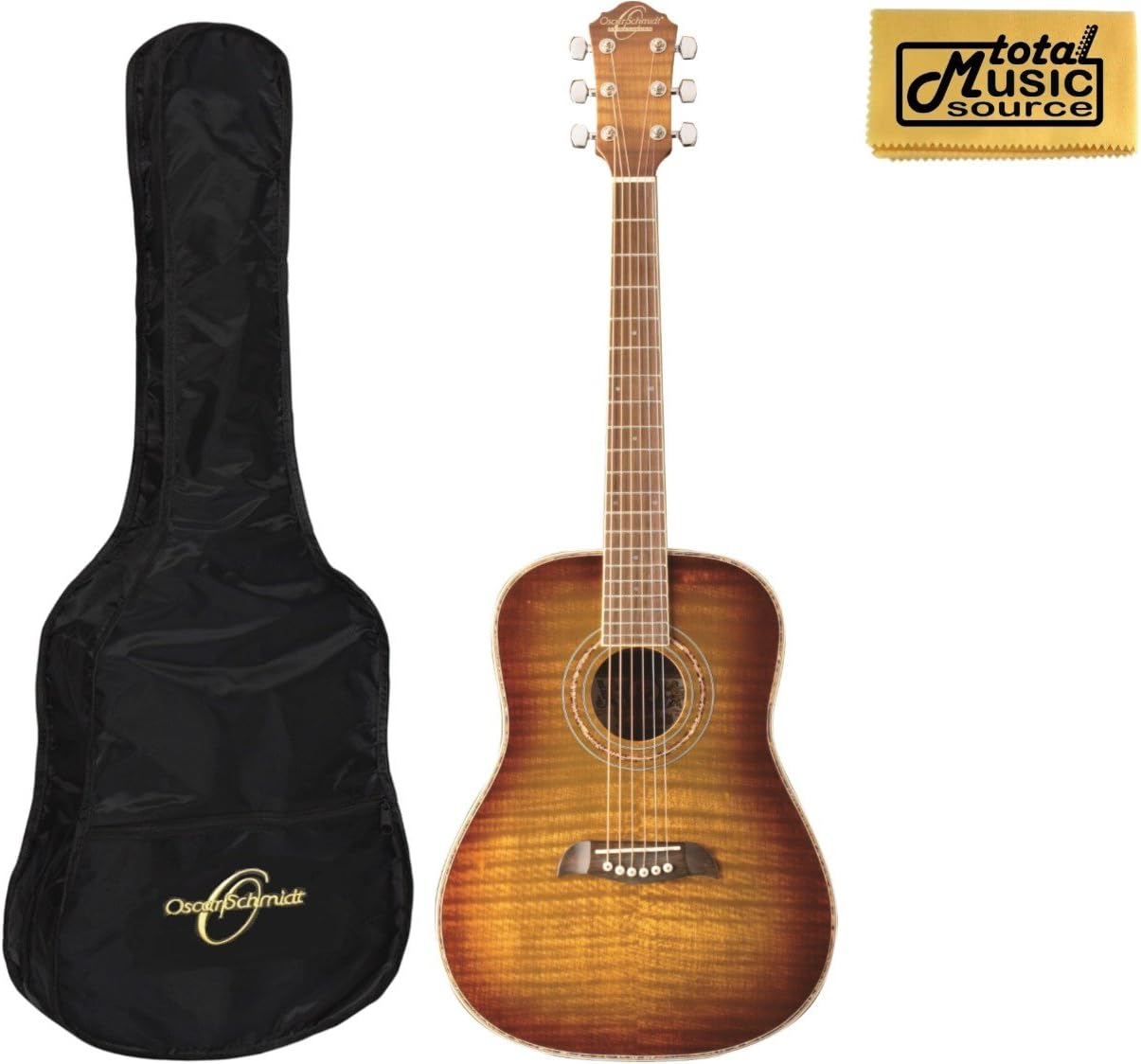 Amazon.com: Oscar Schmidt OG1TBL 3/4 Size Dreadnought Acoustic Guitar ...