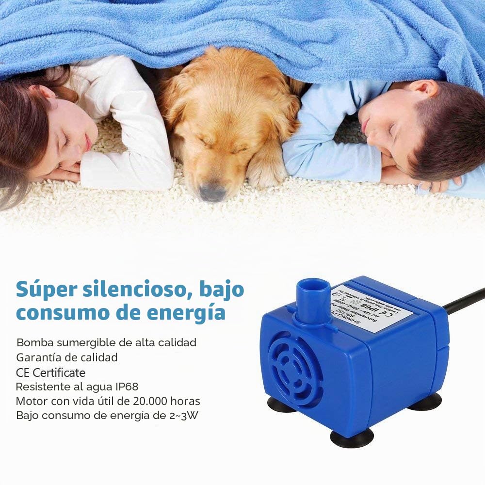 iPettie Fuente de cerámica para Gatos 2,1L | Fuente de cerámica | Saludable | Super Tranquila | Fácil de Desmontar/Limpiar | Filtros orgánicos Baratos | con Bomba de Repuesto (Lotus Blanco)
