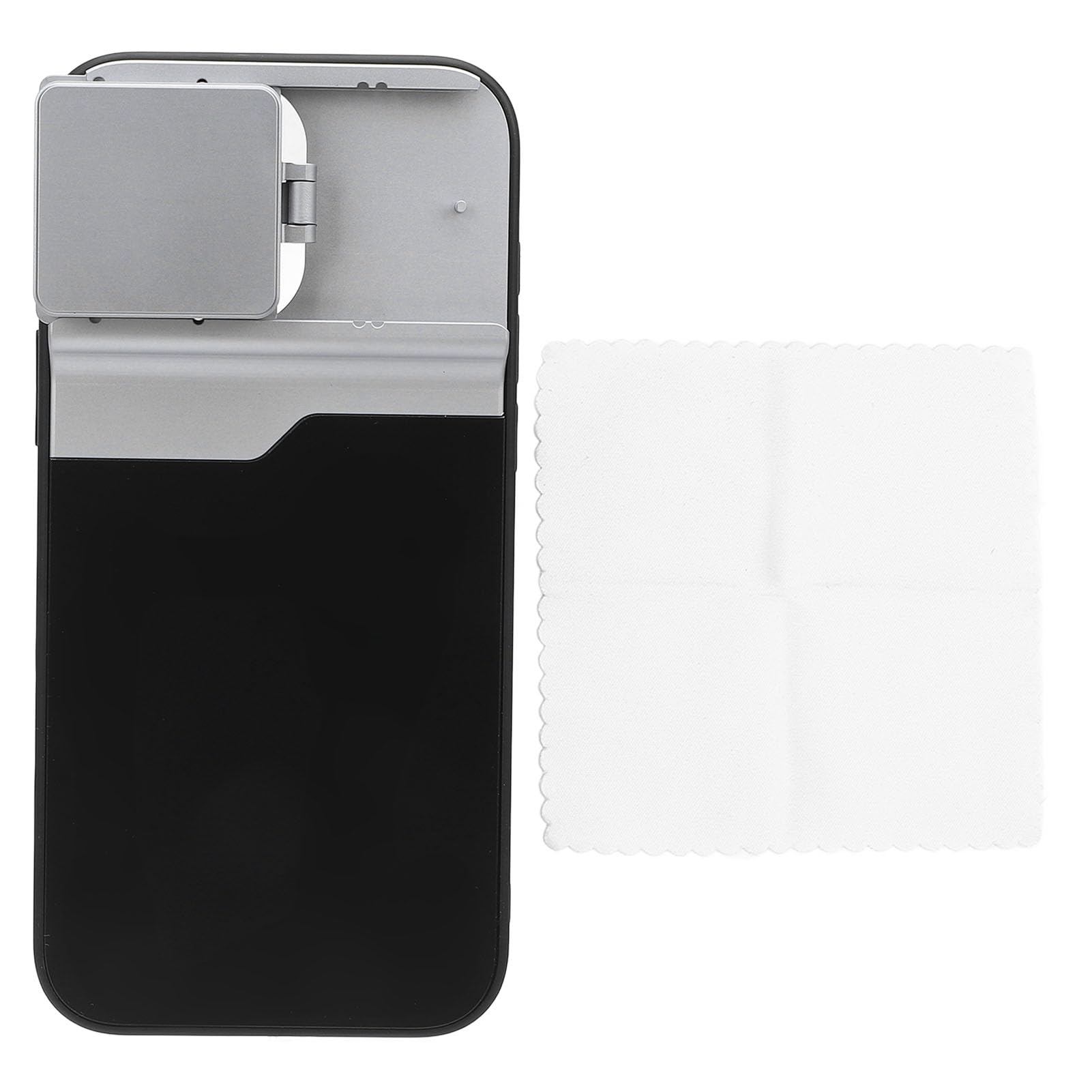 Akozon Kit de Lente de Cámara de Teléfono con Estuche 2X Teleobjetivo 10x Macro 180 Grados Fesheye para 16 Pro de Aluminio TPU TPU óptico de Vidrio