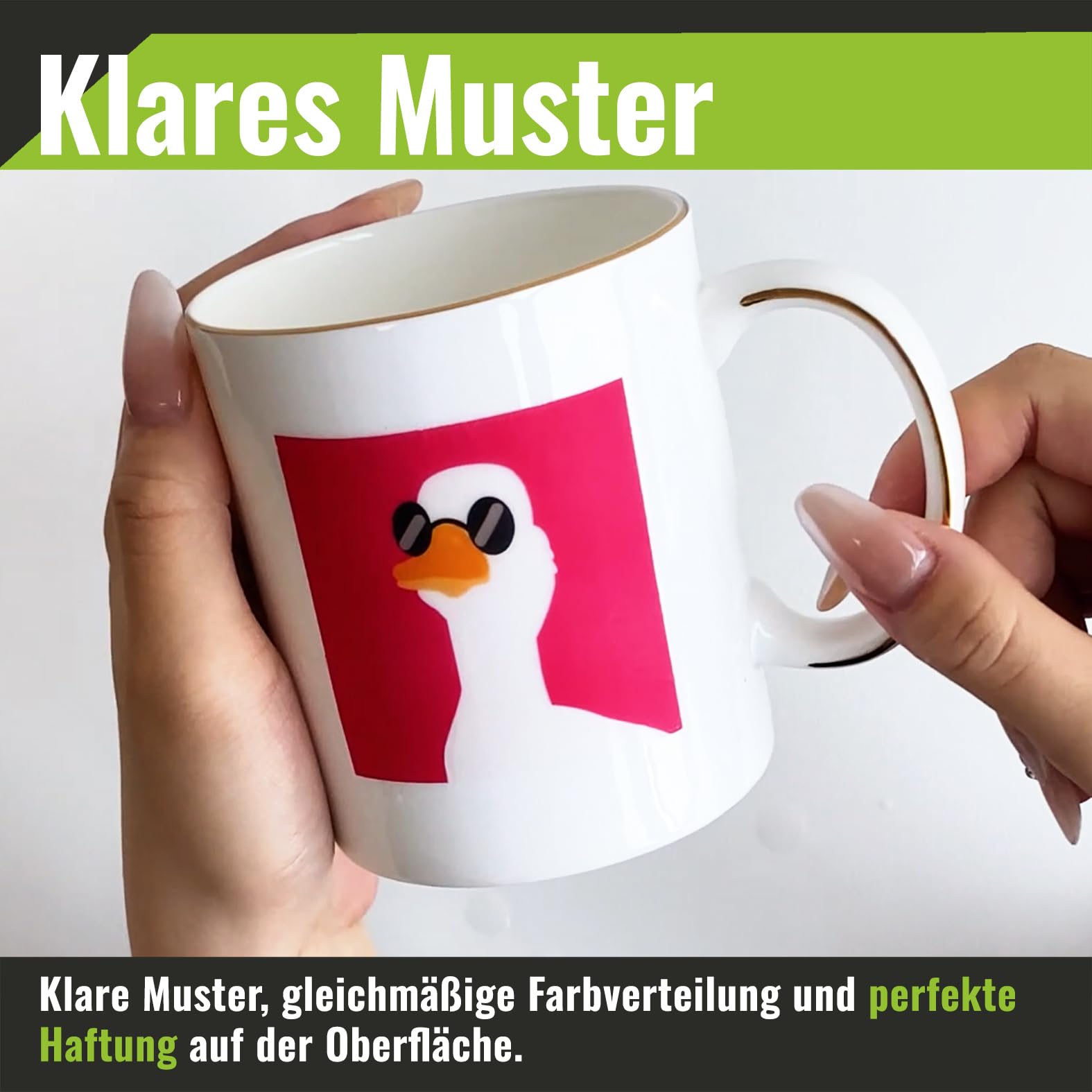 Kamo Wasserschiebefolie Transparent A4 für Laserdrucker – 20 Blätter Decalfolie für Keramik, Glas, Tassen, Kerzen, Kunststoff und Modellbau DIY Projekte