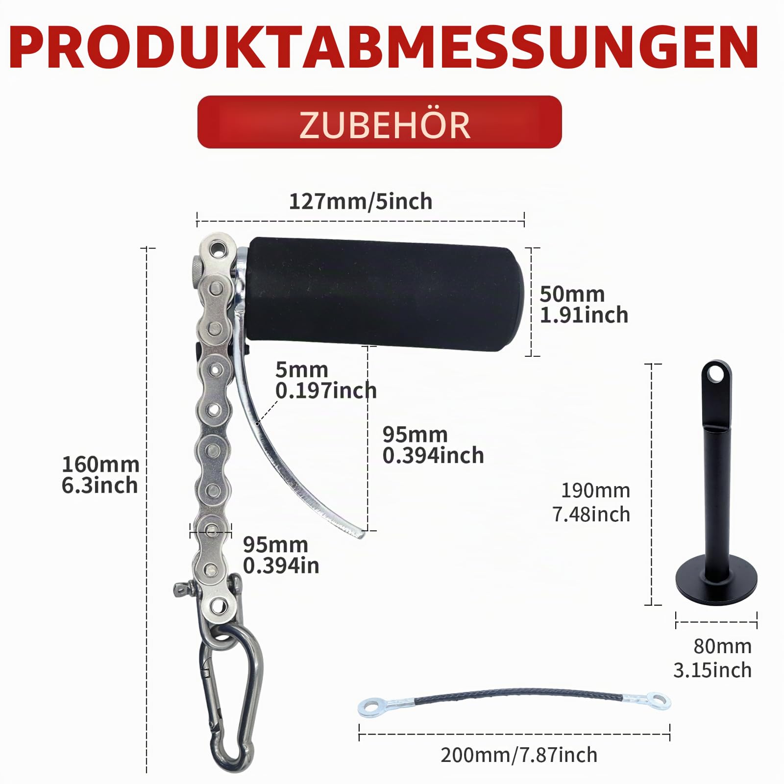 AHTAPFON Arm Wrestling Training Equipment Handle,Drehbarer Handgelenkstab für Handgelenk, Unterarm, Griffkrafttraining, Armwrestling-Trainingsgerät