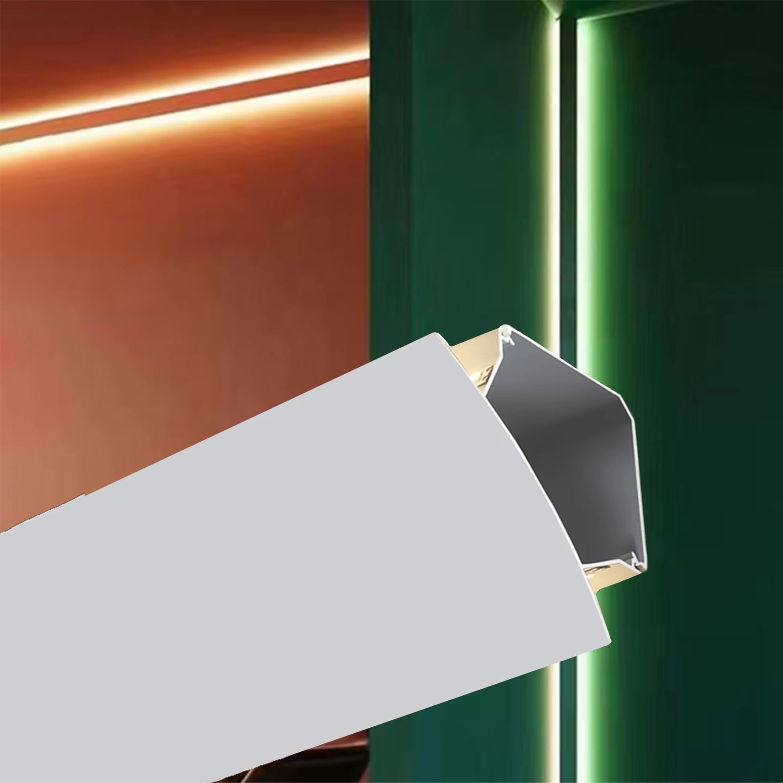 Profilé aluminium LED 5,5m pour moulure de plafond moderne et diffuseur de lumière