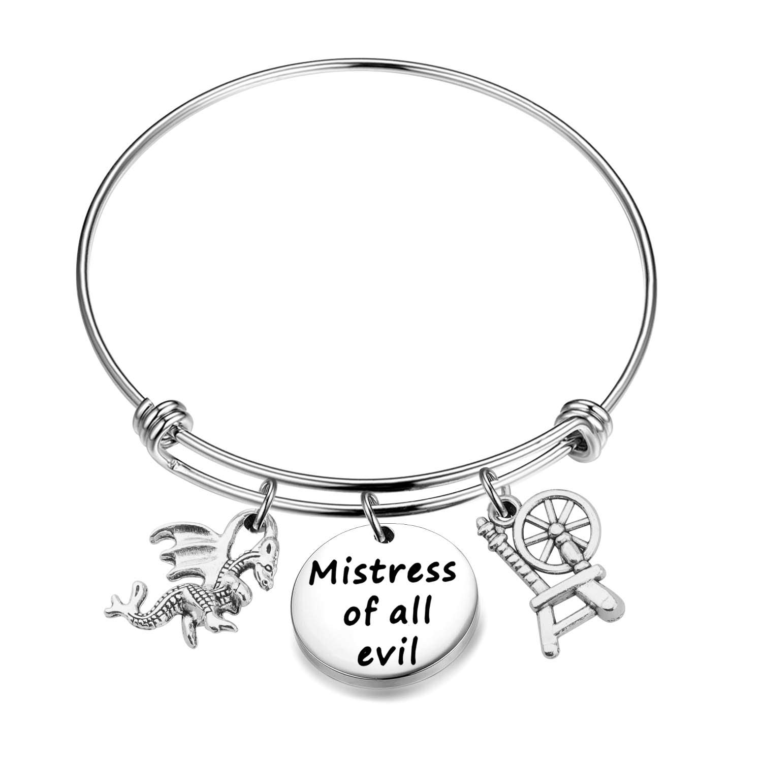 BNQLMistress of All Evil Charm Bracelet Princess Fairytale Bracelet