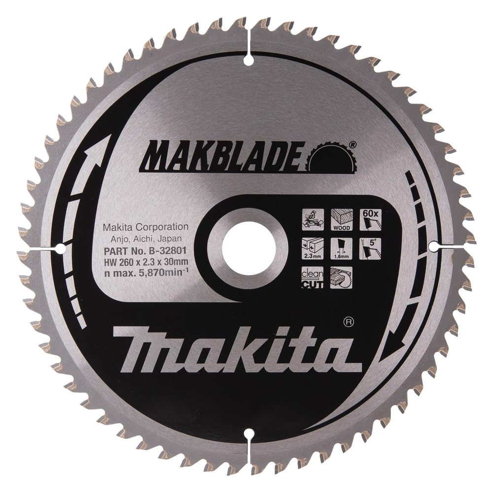 Makita B-32801 Lama Sega Circolare T.C.T. 260x30mm 60T Legno