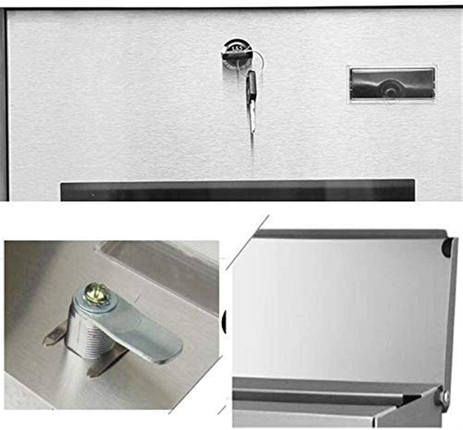 Serrure de boîte aux Lettres en Acier Inoxydable, Verticale Externe Traditionnelle, rétro, à la Mode, Durable, Simple et élégante